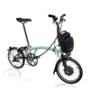 Brompton Electric C Line Explore 2024 Folding Bike Mid Bar Turkish Green
