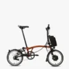 Brompton Electric C Line Explore 2024 Folding Bike Mid Bar Flame Lacquer