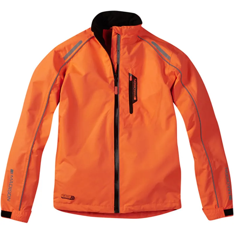 Madison Protec Youth Waterproof Jacket In Orange 1 Madison Protec Youth Waterproof Jacket In Orange