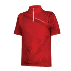Endura Ray Kids Short Sleeve Jersey In Red