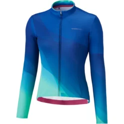 Shimano Kaede Thermal Womens Long Sleeve Jersey In Blue