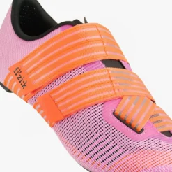 Fizik Vento Powerstrap Aeroweave Shoes In Coral/Black -De Ver Cycles Shop vento powerstrap aeroweave fizik 7 orange breathable ventilated road cycling shoes 1